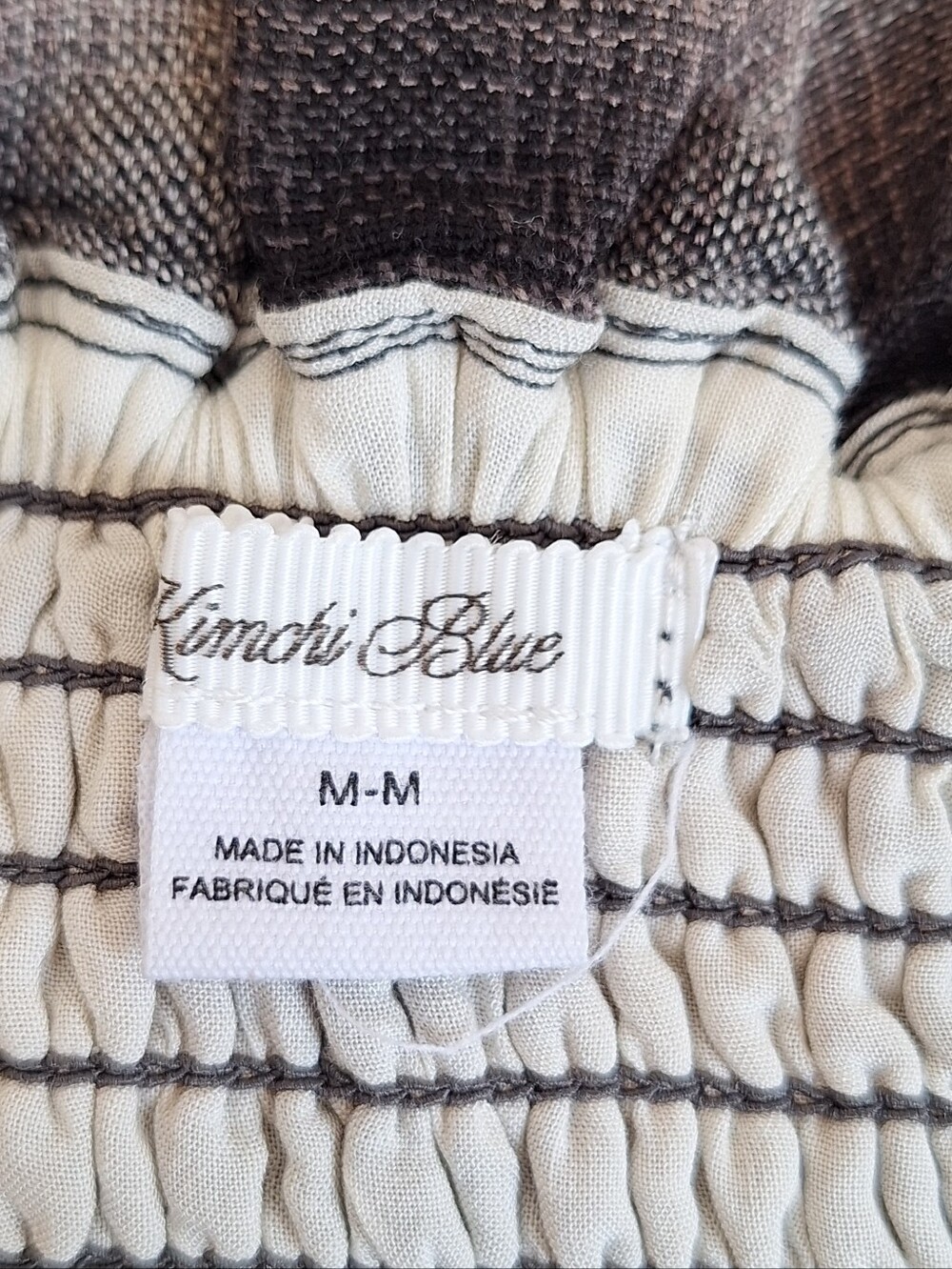 NWOT Kimchi Blue Strapless Plaid Midi Dress in Black and Cream - Picture 7 of 9